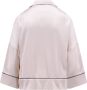 Off White Viscose pyjama shirt met logo print Beige Dames - Thumbnail 2