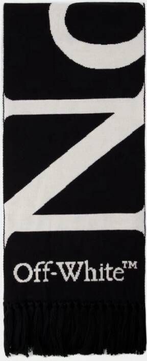 Off-White Intarsia sjaal Zwart - Foto 5