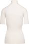 Off White Witte Turtleneck Shirt met Korte Mouwen White Dames - Thumbnail 1