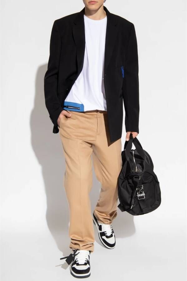 Off-White Colbert met enkele rij knopen Zwart - Foto 4