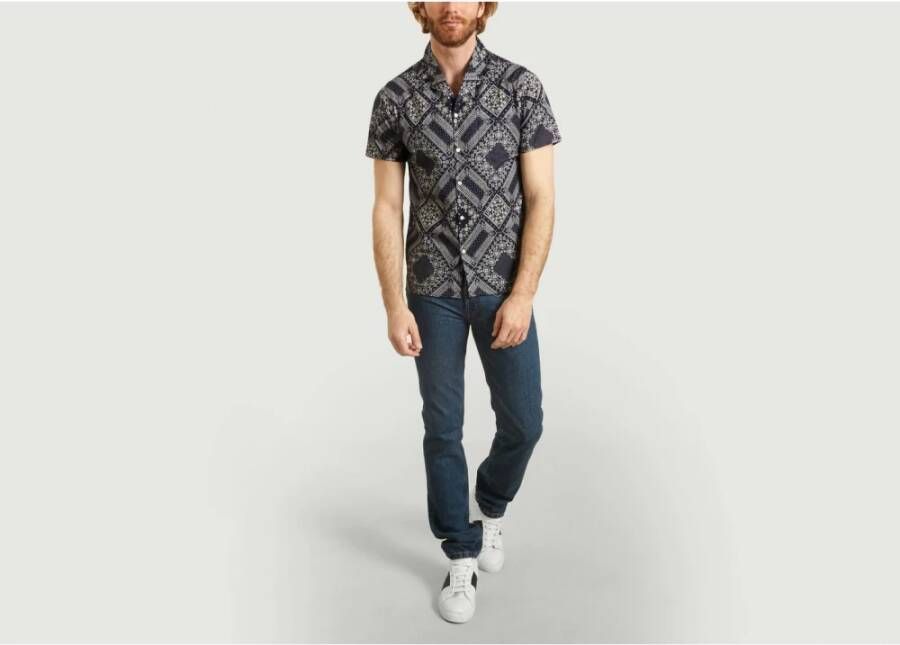 Officine Générale Casual Shirts Blauw Heren