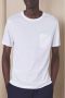 Officine Générale T-Shirts White Heren - Thumbnail 2