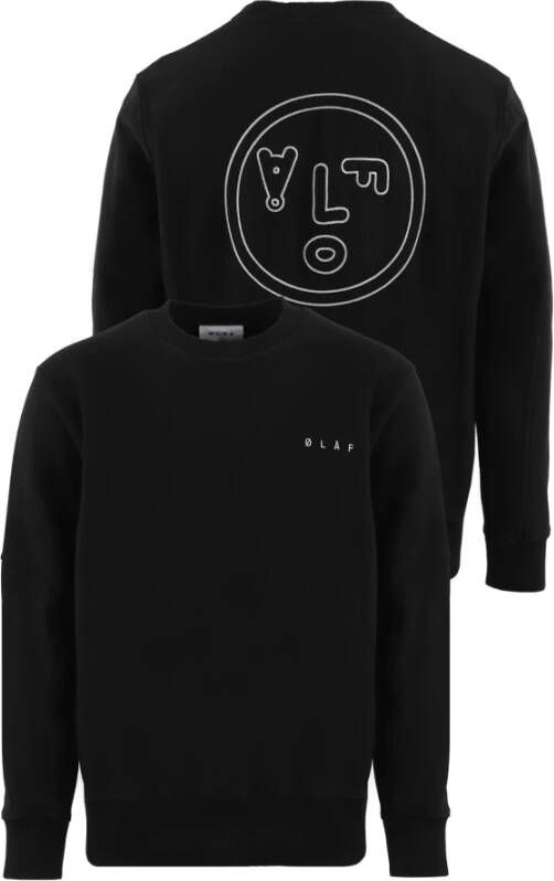 Olaf Hussein Olaf Face Crewneck Zwart Heren