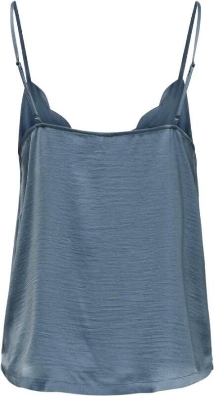 Only Blauwe V-Hals Dames Tanktop Blauw Dames