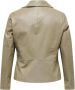 Only Carmakoma Leather Jackets Beige Dames - Thumbnail 2