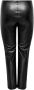 Only Carmakoma Leather Trousers Zwart Dames - Thumbnail 2