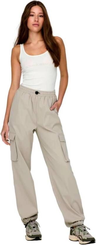 Only Cropped Trousers Beige Dames