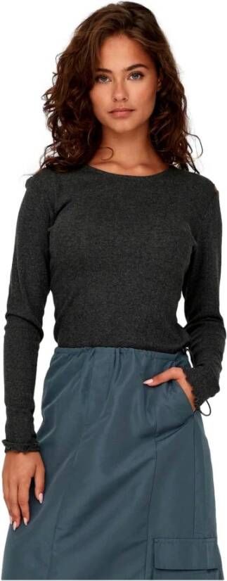 Only Dames Gebreide Shirt Grijs Dames