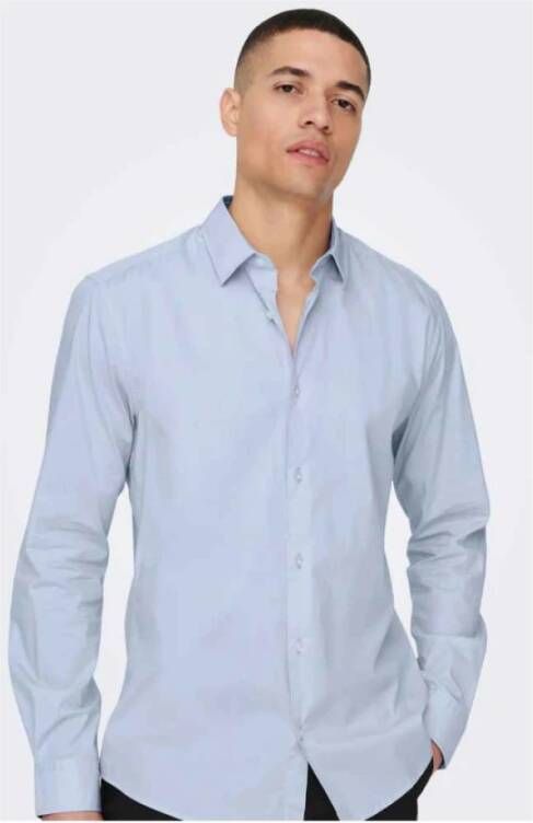 Only & Sons Overhemden Blue Heren