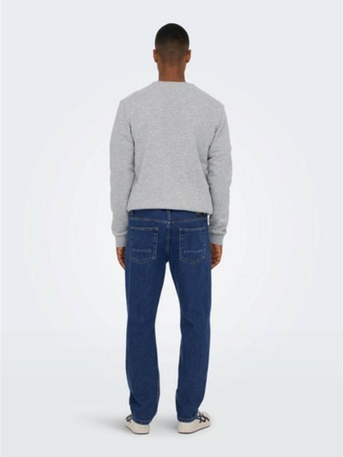 Only & Sons Rechte jeans Blauw Heren