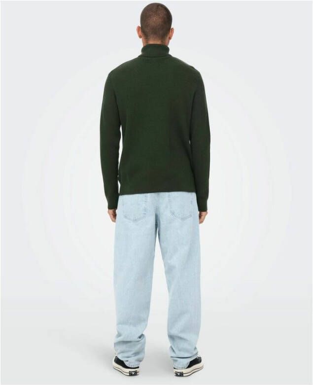 Only & Sons Turtlenecks Groen Heren