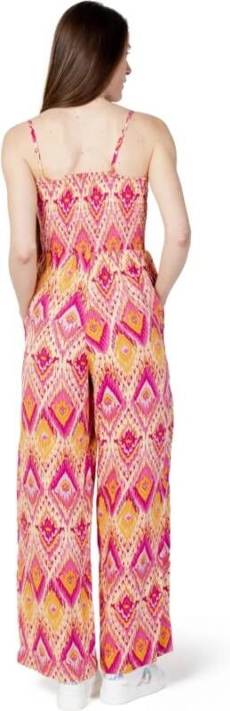 Only Fuchsia Print Jumpsuit voor Vrouwen Roze Dames