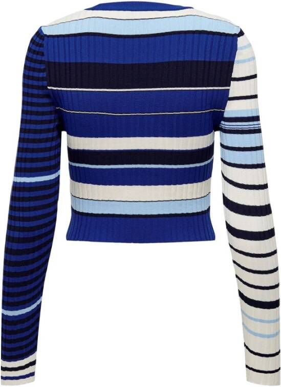 Only Round-neck Knitwear Blauw Dames