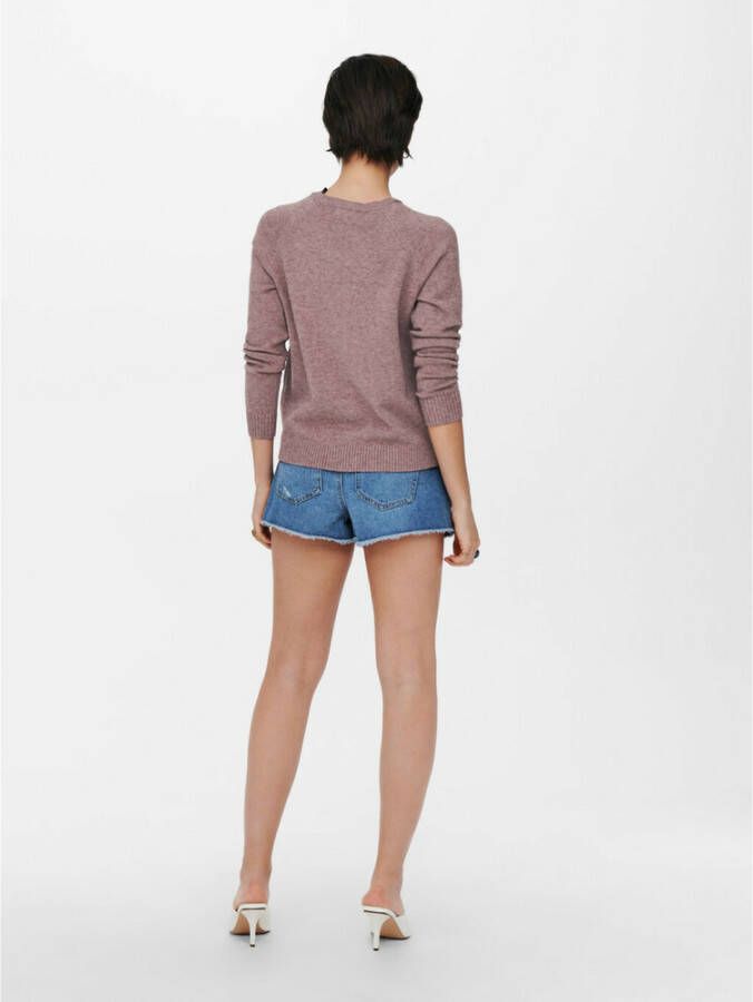 Only Round-neck Knitwear Roze Dames