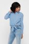 Only Olecey LS Stripe Knot DNM Shirt Cloud Dancer MEDIUM Blue | Freewear Blauw Blue Dames - Thumbnail 5