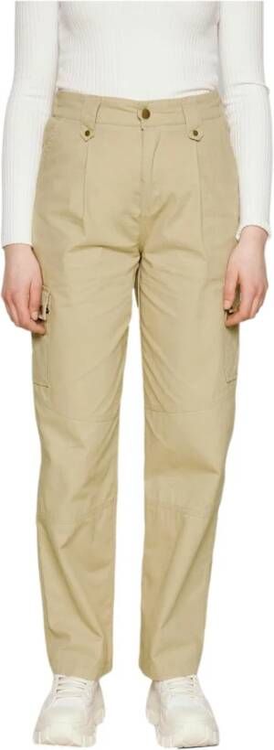 Only Straight Trousers Beige Dames
