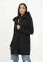 Only Zwarte gedrapeerde jas met capuchon en verborgen sluiting Black Dames - Thumbnail 6