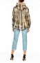 OOF Wear Oversized Geruite Korte Jas met Capuchon Multicolor Dames - Thumbnail 2