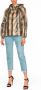 OOF Wear Oversized Geruite Korte Jas met Capuchon Multicolor Dames - Thumbnail 3