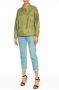 OOF Wear Olijfgroene Korte Imitatieleren Jas met Franjes Green Dames - Thumbnail 3