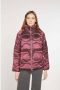 OOF Wear Korte Gewatteerde Jas Lila Golven Pink Dames - Thumbnail 4