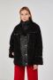 OOF Wear Korte Zwarte Eco-Shearling Jas Black Dames - Thumbnail 2