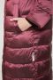 OOF Wear Oversized Gewatteerde Lange Jas in Bordeaux Red Dames - Thumbnail 4