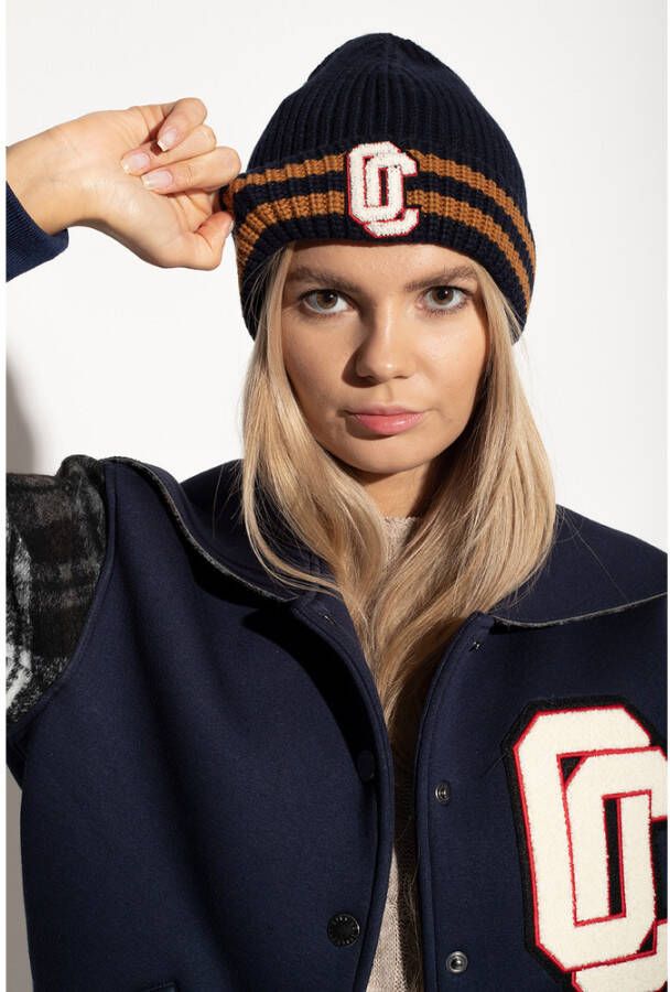 Opening Ceremony Beanie with logo Blauw Dames