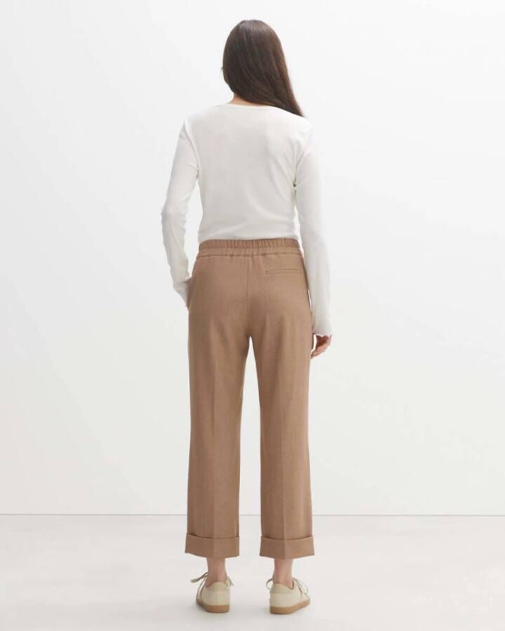 Opus Geborstelde Maikito Broek Bruin Dames