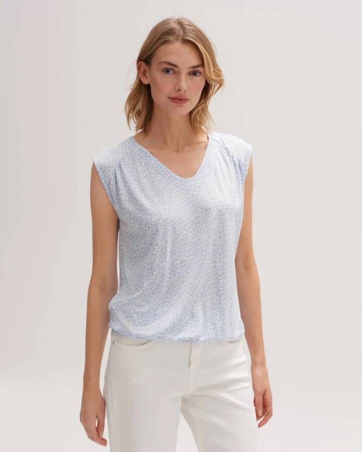 Opus Top korte mouw Blauw Dames