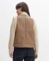 Opus Gilet in leerlook met imitatiebont model 'Wareni' - Thumbnail 2