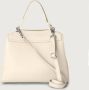 Orciani Middelgrote Sveva Soft Leren Schoudertas Beige Dames - Thumbnail 4