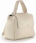 Orciani Middelgrote Sveva Soft Leren Schoudertas Beige Dames - Thumbnail 6
