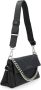 Orciani Zachte leren schoudertas met ketting en riem Black Dames - Thumbnail 2