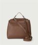 Orciani Zachte leren crossbody tas met metalen logo Brown Dames - Thumbnail 2