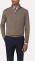 Oscar Jacobson Halfzip Patton Wol en Kasjmier Lange Mouw Bruin Heren - Thumbnail 2