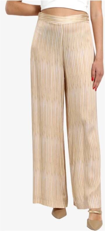 Ottod'Ame Wide Trousers Beige Dames