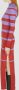 Paco Rabanne Metallic Gestreepte Lange Jurk Rood Dames - Thumbnail 2
