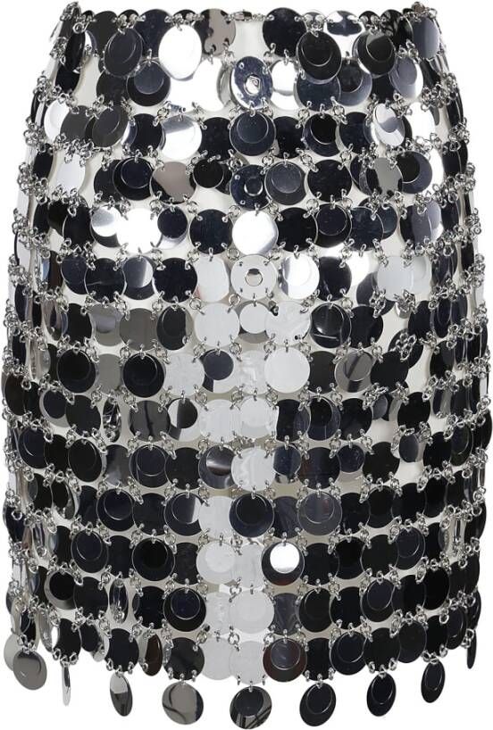 Paco Rabanne Stijlvolle Mini Rok Grijs Dames