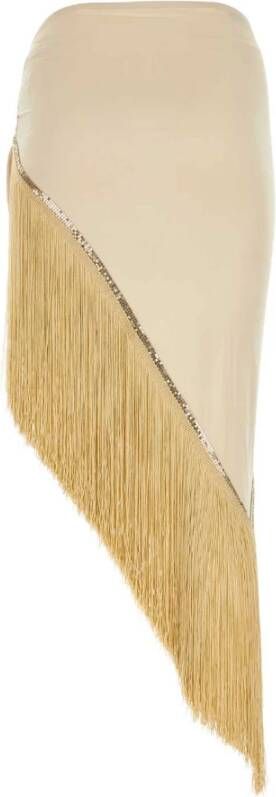 Paco Rabanne Stretch Viscose Pareo in Zand Beige Dames