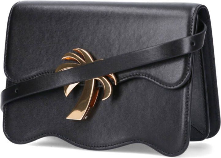 Palm Angels Stijlvolle Grijze Schoudertas Zwart Dames
