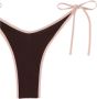 Palm Angels Bikinibroekje met Contrastbies Bruin Roze Bruin Dames - Thumbnail 2