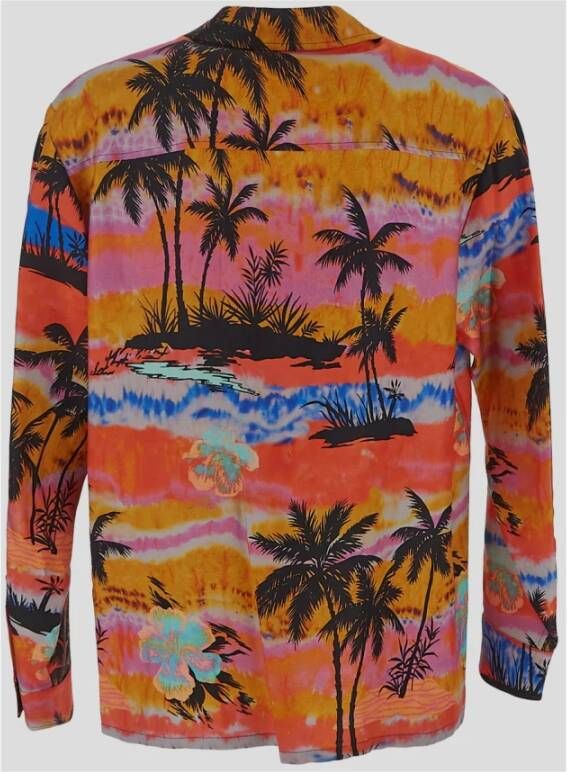 Palm Angels Psychedelische Palmbomen Shirt Meerkleurig Heren