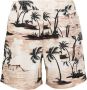 Palm Angels Beige Zwemkleding met Palmboomprint voor Heren Beige Heren - Thumbnail 8