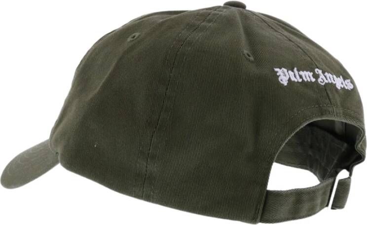 Palm Angels Honkbalpet met geborduurd logo Groen - Foto 4
