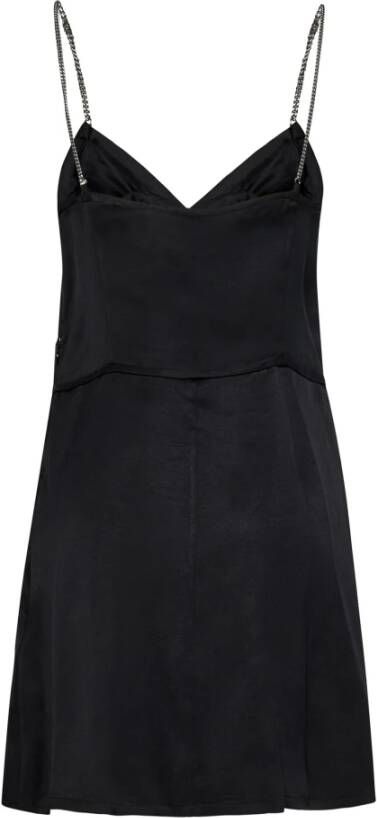 Palm Angels Zwarte Ss23 Jurk met Kettingbandjes Zwart Dames