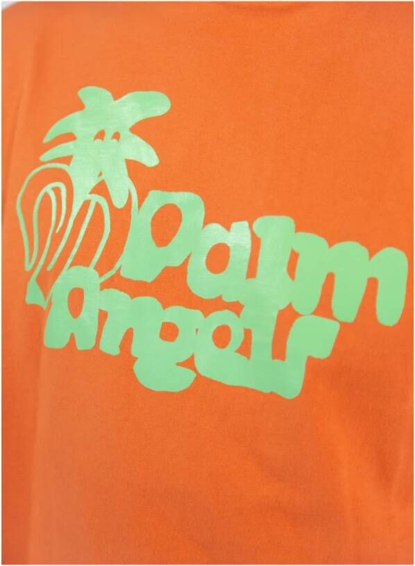 Palm Angels Gedurfde Grafische T-shirt voor Heren Orange Heren