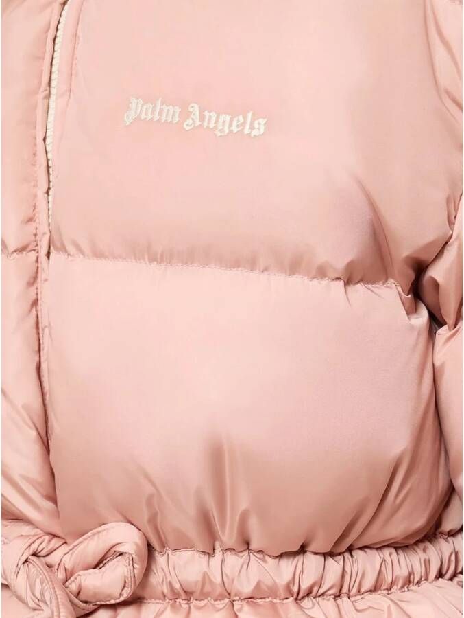 Palm Angels Gewatteerde jas met capuchon Pink Dames