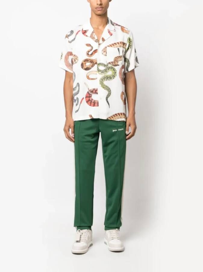 Palm Angels Groene broek met elastische tailleband Groen Heren