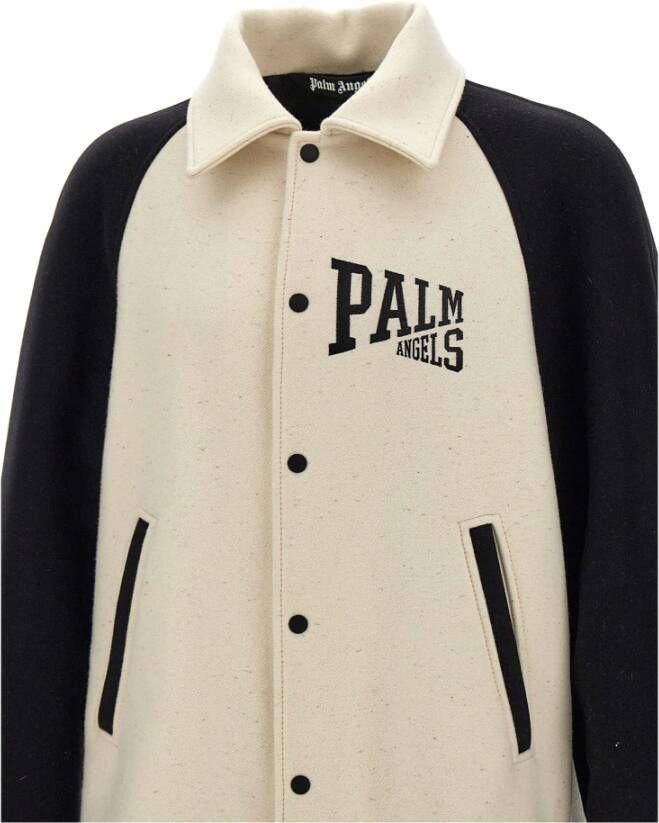 Palm Angels Bomberjack van scheerwol Beige - Foto 7